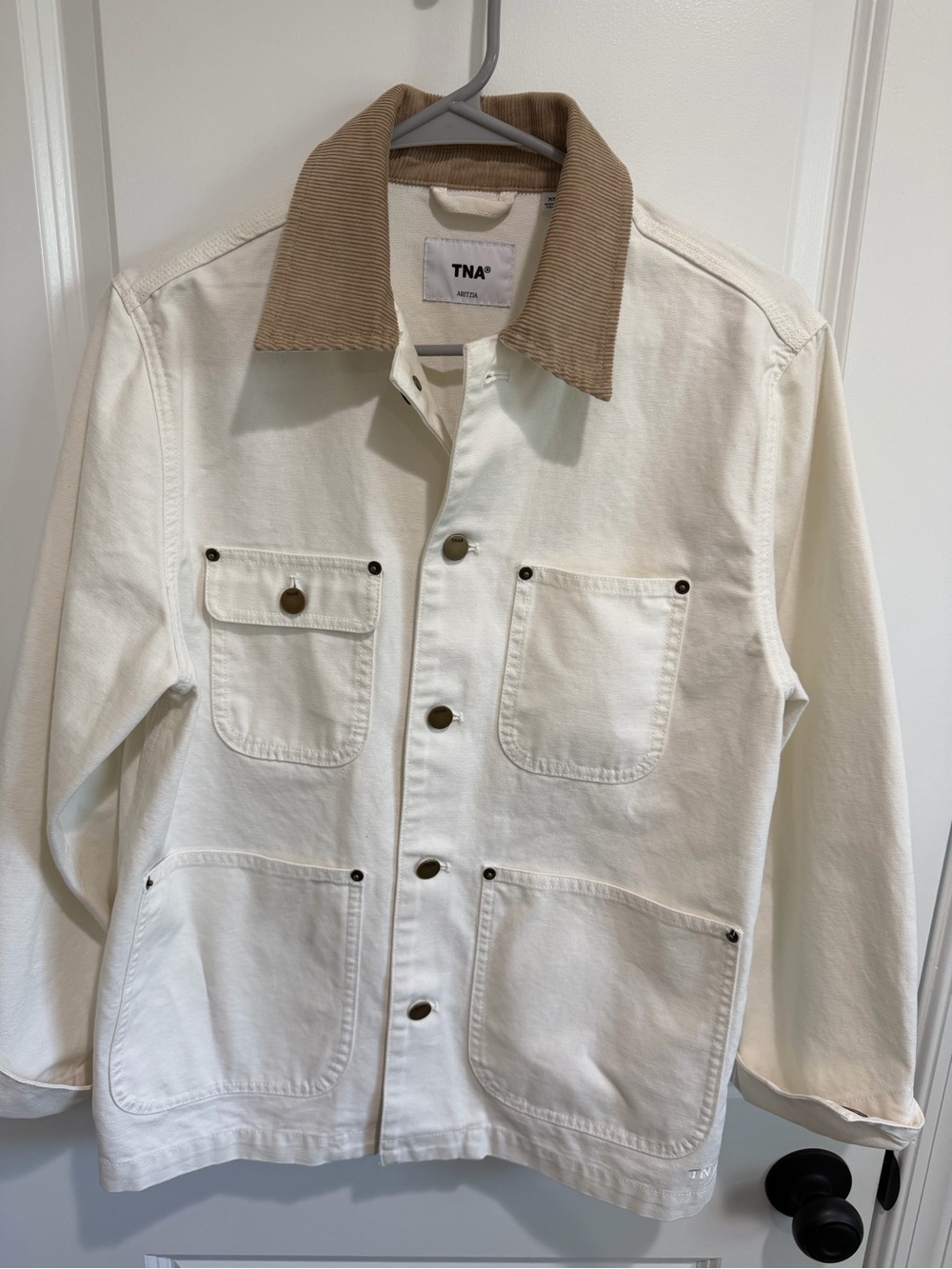 Aritzia TNA Cream Barnett Chore lightweight Canvas Jacket - Picture 4 of 6